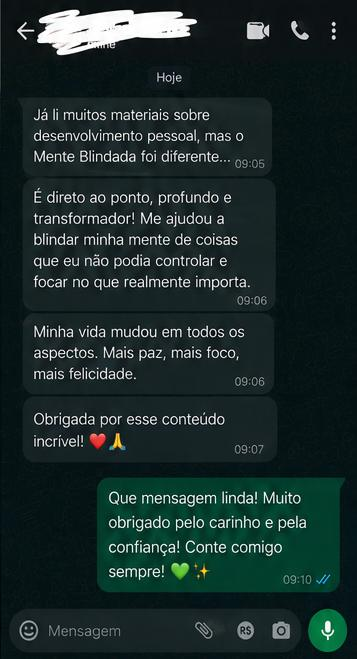 Mensagem real de cliente 6