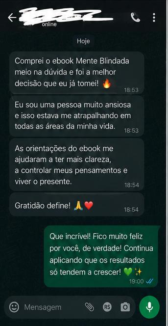 Mensagem real de cliente 7